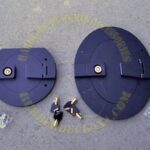 H1 Billet Black Locking Fuel Door Set